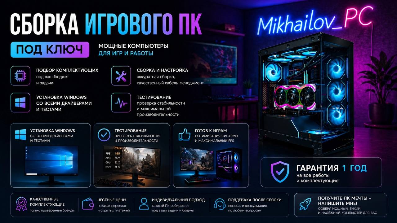 Фотография услуги «Сборка компьютера»